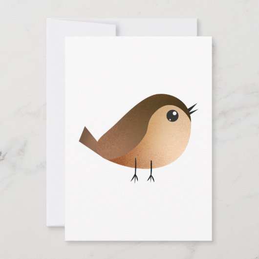 Faire-part Dessin d'Oiseau de Bruant (Devant)