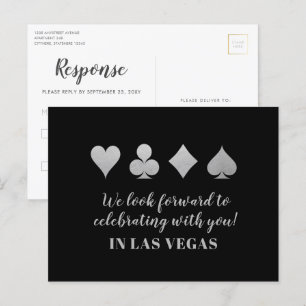 Faire-part Destination Las Vegas Wedding RSVP Carte postale A