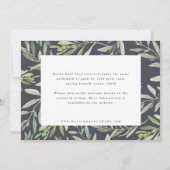Faire-part Détails de mariage de feuillage de branche d'olive (Dos)