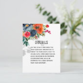 Faire-part Détails du Mariage d'abondance de l'étage (Debout devant)