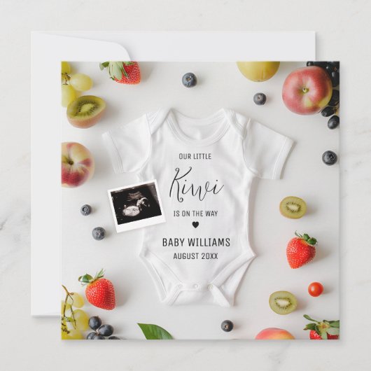 Faire-part d'été de grossesse à Kiwi (Devant)