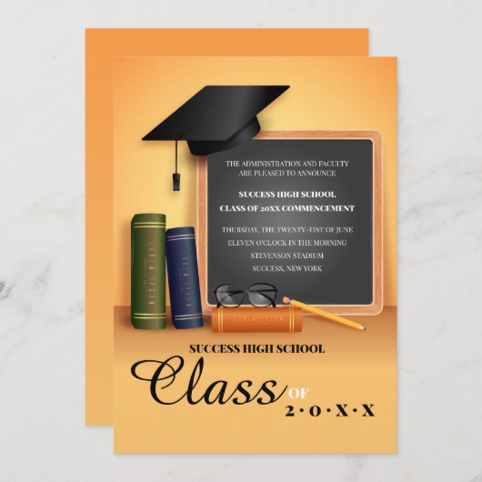 Faire-part d'études (Devant / Derrière)