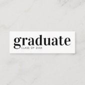 Faire-part d'études Carte de visite diplômé (Devant)