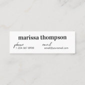 Faire-part d'études Carte de visite diplômé (Dos)