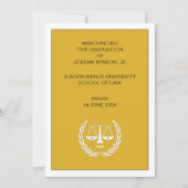 Faire-part d'études de droit (Devant)