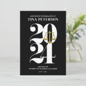 Faire-part d'études de droit noir (Debout devant)