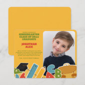 Faire-part d'études de la maternelle mignonne (Devant / Derrière)