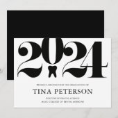 Faire-part d'études dentaires (Devant / Derrière)