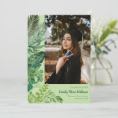 Faire-part d'études des Plantes botaniques tropica (Debout devant)