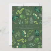 Faire-part d'études des Plantes botaniques tropica (Dos)