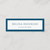 Faire-part d'études Diplômé Simple Blue (Devant)