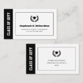 Faire-part d'études modernes - Nom de la fiche Ins (Devant / Derrière)