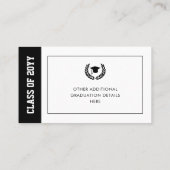 Faire-part d'études modernes - Nom de la fiche Ins (Dos)