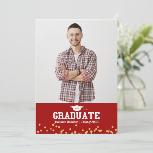 Faire-part d'études secondaires (Debout devant)