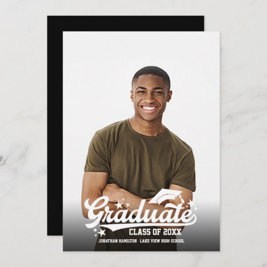 Faire-part d'études secondaires (Devant / Derrière)