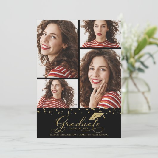 Faire-part d'études secondaires 4 Photo (Debout devant)