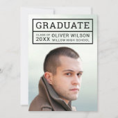 Faire-part d'études supérieures de la grille de co (Devant)