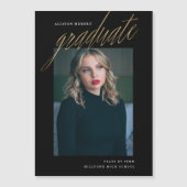 Faire-part d'études supérieures de script moderne (Devant)