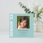 Faire-part d'études supérieures en photo (Debout devant)