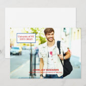 Faire-part d'études supérieures en photo (Devant / Derrière)