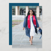 Faire-part d'études supérieures en photo de la Mar (Devant / Derrière)