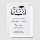 Faire-part d'études supérieures Vellum Overlay (Compenser)