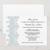 Faire-part d'études turquoise Blue School (Devant / Derrière)