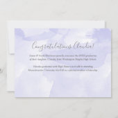 Faire-part Deux Arrière - plans violets photo (Dos)