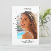 Faire-part Deux diplômes photo élégants et tendance (Debout devant)