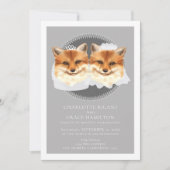 Faire-part Deux épouses Mme et Mme Fox Mariage à thème (Devant)