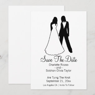 Faire-part Deux Mariées Sauvegardent Le Mariage Date