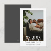 Faire-part Deux mariés Monsieur et Monsieur Photo de mariage (Devant / Derrière)