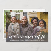 Faire-part Deux Photo Nous avons déménagé Changement d'adress (Devant / Derrière)