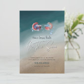 Faire-part Deux Poissons De Moins Dans La Mer | Fiançailles p (Debout devant)