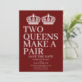 Faire-part Deux Reines Font Un Mariage homosexuel (Debout devant)