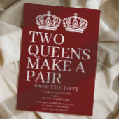 Faire-part Deux Reines Font Un Mariage homosexuel