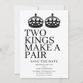 Faire-part Deux Rois Font Un Mariage Gay Pair (Devant)
