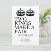 Faire-part Deux Rois Font Un Mariage Gay Pair (Debout devant)
