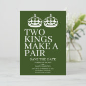 Faire-part Deux Rois Font Un Mariage Gay Pair (Debout devant)