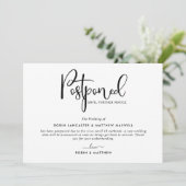 Faire-part d'événements reportés, carte moderne (Debout devant)