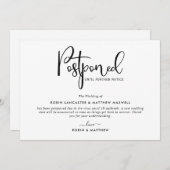 Faire-part d'événements reportés, carte moderne (Devant / Derrière)