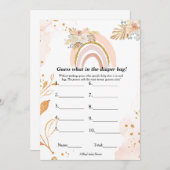 Faire-part Devinez ce que dans le sac de baby shower jeu de (Devant / Derrière)