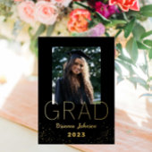 Faire-part d'huile d'or de graduation moderne