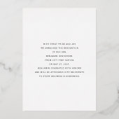 Faire-part d'huile d'or de graduation photo modern (Verso)