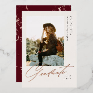 Faire-part d'huile photo de script d'études supéri