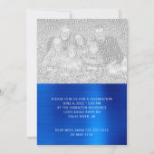 Faire-part Diagramme Royal Blue Ombre Foil Confetti (Dos)
