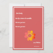 Faire-part Dieu a une manière parfaite Roman 8:28 Card (Dos)