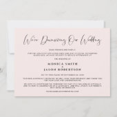 Faire-part Diminution De Notre Mariage Élégante Calligraphie  (Devant)