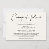 Faire-part Diminution du Mariage Changement de plan Elegant C (Devant)