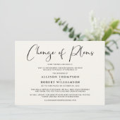 Faire-part Diminution du Mariage Changement de plan Elegant C (Debout devant)